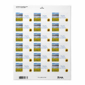 差出人住所ラベルひまわりフローラホッキョクグマ ラベル (フルシート)