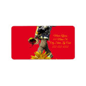 差出人住所ラベルひまわり消防士 ラベル (正面)