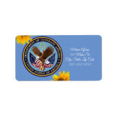 差出人住所ラベルひまわり退役軍人 ラベル (正面)