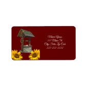 差出人住所ラベルひまわり ラベル (正面)