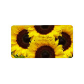 差出人住所ラベルひまわり ラベル (正面)