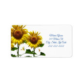 差出人住所ラベルひまわり ラベル (正面)