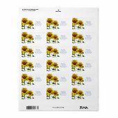 差出人住所ラベルひまわり ラベル (フルシート)