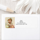 差出人住所ラベルウィンターガールバラヴィンテージ ラベル (インサイチュ)