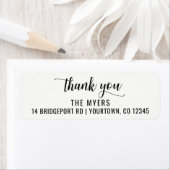 差出人住所ラベルカスタムサンキューはっきりした ラベル (インサイチュ)