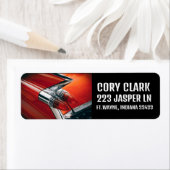 差出人住所ラベルクラシック車のレッドフィン ラベル (インサイチュ)