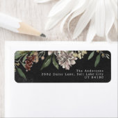 差出人住所ラベルクリスマス花模様シャルボード ラベル (インサイチュ)