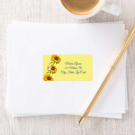 差出人住所ラベルサンフラワードーブフローラ ラベル (インサイチュ)