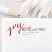 差出人住所ラベルシェブロングリッター型レッド ラベル (インサイチュ)