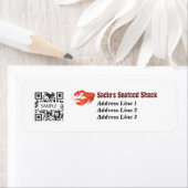 差出人住所ラベルシーフードレストラン ラベル (インサイチュ)