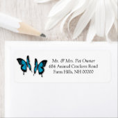 差出人住所ラベルステッカー2蝶 ラベル (インサイチュ)