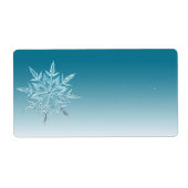 差出人住所ラベルスノーフレーク。 ラベル (正面)