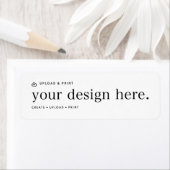 差出人住所ラベルデザインのアップロード ラベル (インサイチュ)