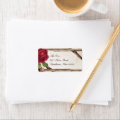 差出人住所ラベルバラ結婚ヴィンテージ ラベル (インサイチュ)