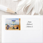 差出人住所ラベルビーチ結婚式 ラベル (インサイチュ)