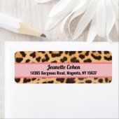 差出人住所ラベルピンクLeopardプリント ラベル (インサイチュ)