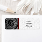 差出人住所ラベルブラックバラ ラベル (インサイチュ)