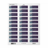 差出人住所ラベルモノグラム紫カスタム紫 ラベル (フルシート)