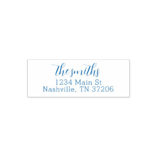 差出人住所ラベル付き書道フォント セルフインキングスタンプ