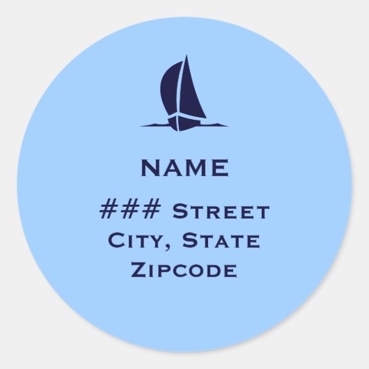 差出人住所ラベル付 ラウンドシール (正面)