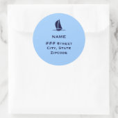 差出人住所ラベル付 ラウンドシール (バッグ)