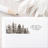 差出人住所ラベル冬のクリスマスツリー ラベル (インサイチュ)