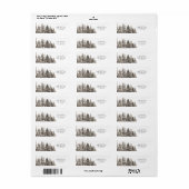 差出人住所ラベル冬のクリスマスツリー ラベル (フルシート)