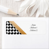 差出人住所ラベル点々のある喜び ラベル (インサイチュ)