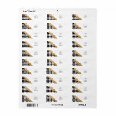 差出人住所ラベル点々のある喜び ラベル (フルシート)