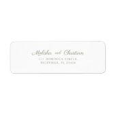 差出人住所ラベル結婚の。 ラベル (正面)