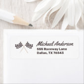 差出人住所ラベル2ファストレースカー誕生日 ラベル (インサイチュ)