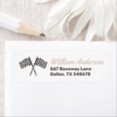 差出人住所ラベル2ファストレースカー誕生日 ラベル (インサイチュ)