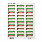 差出人住所ラベル:：かわいいトナカイ ラベル (フルシート)