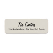 差出人住所ラベル – ウェディング招待固定 ラベル (正面)