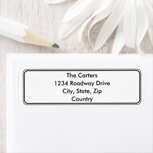 差出人住所ラベル – ウェディング招待固定 ラベル (インサイチュ)
