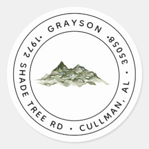 差出人住所ラベル/シールクラシックラウンドシール ラウンドシール