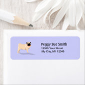 差出人住所ラベル – パグドッグ – ライトブルー ラベル (インサイチュ)