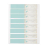 差出人住所ラベル、ビーチヒトデ ラップアラウンド宛名ラベル (シート)