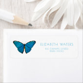 差出人住所ラベル:ブルーバタフライ ラベル (インサイチュ)