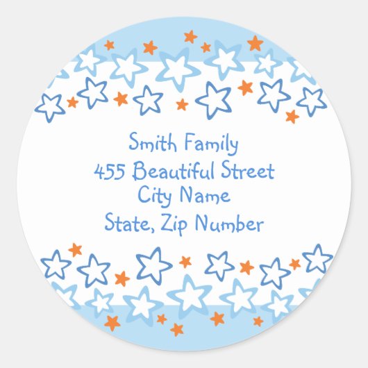 差出人住所ラベル – マタイ誕生日 ラウンドシール (正面)