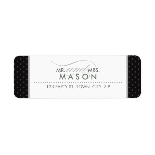 差出人住所ラベル::モダンスポット7 ラベル (正面)