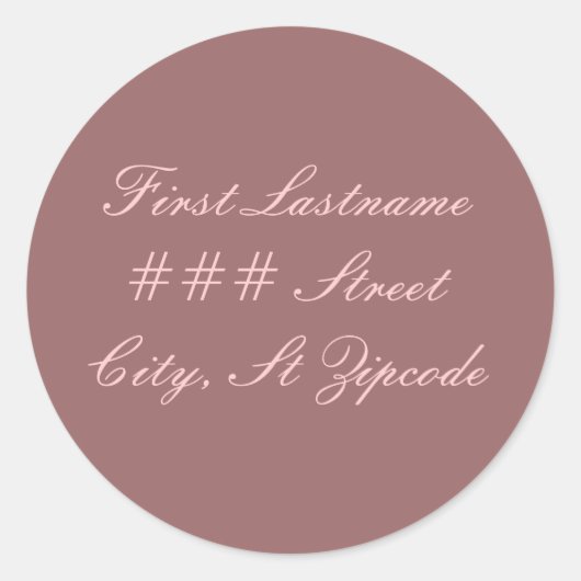 差出人住所ラベル ラウンドシール (正面)