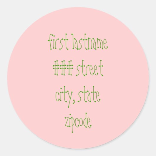 差出人住所ラベル ラウンドシール (正面)