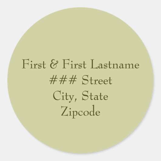 差出人住所ラベル ラウンドシール (正面)