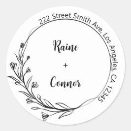 差出人住所ラベル ラウンドシール