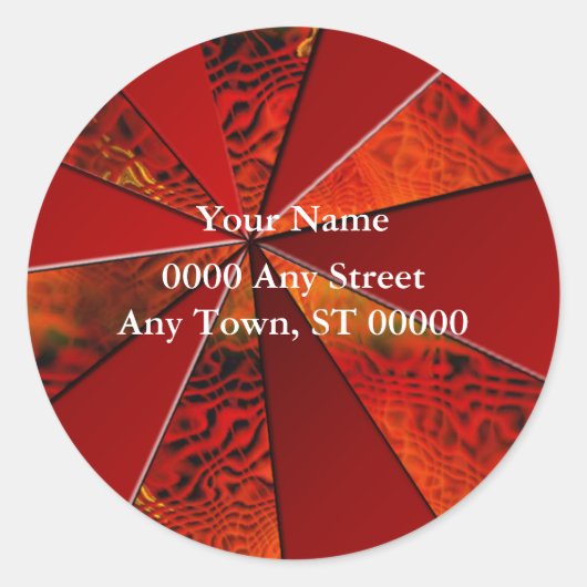 差出人住所ラベル ラウンドシール (正面)