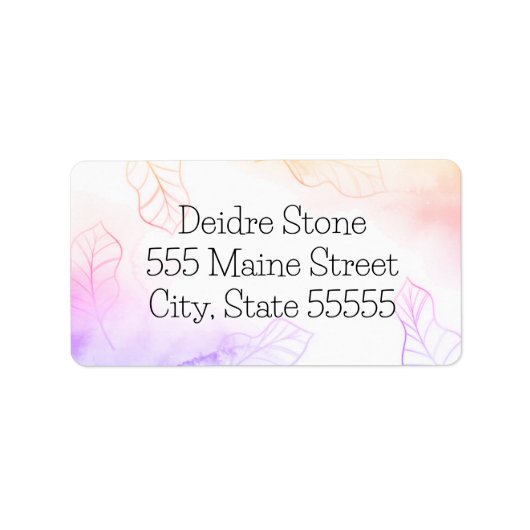 差出人住所ラベル ラベル (正面)