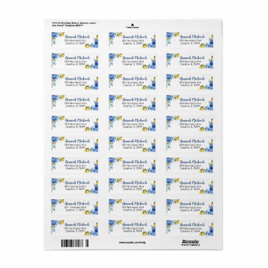 差出人住所ラベル ラベル (フルシート)