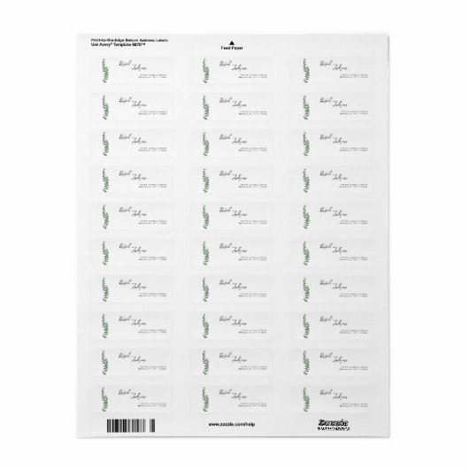 差出人住所ラベル ラベル (フルシート)