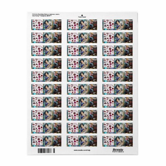 差出人住所ラベル ラベル (フルシート)